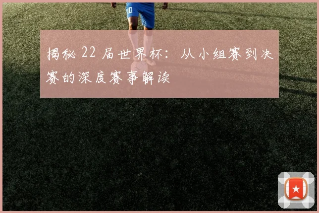 揭秘 22 届世界杯：从小组赛到决赛的深度赛事解读