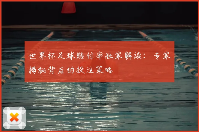 世界杯足球赔付率独家解读：专家揭秘背后的投注策略